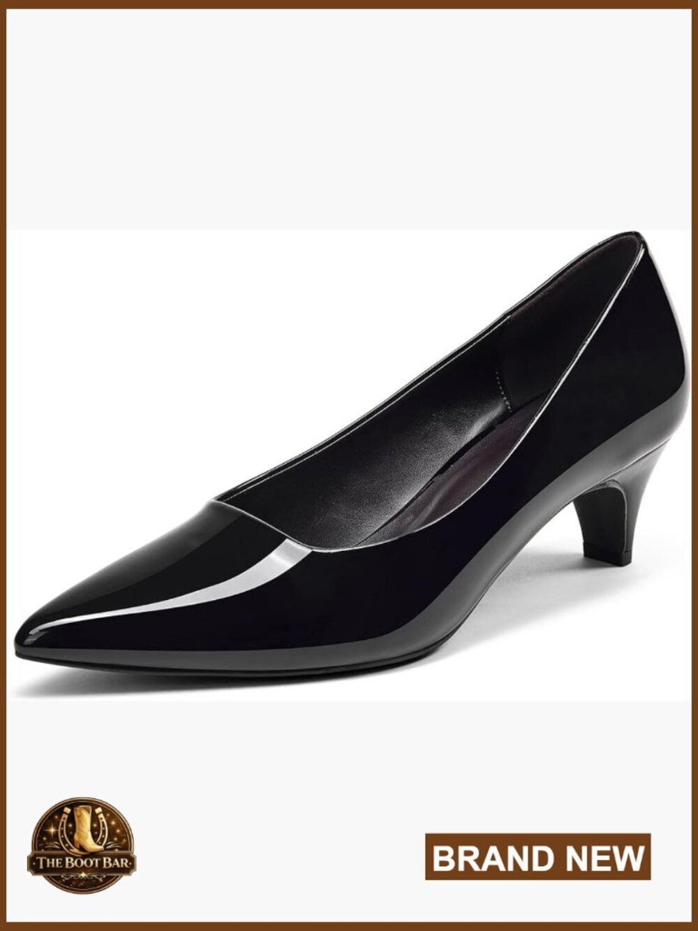 Kitten Heels Closed Pointed Toe Pumps 1 Inch Low Heel Dress Shoes